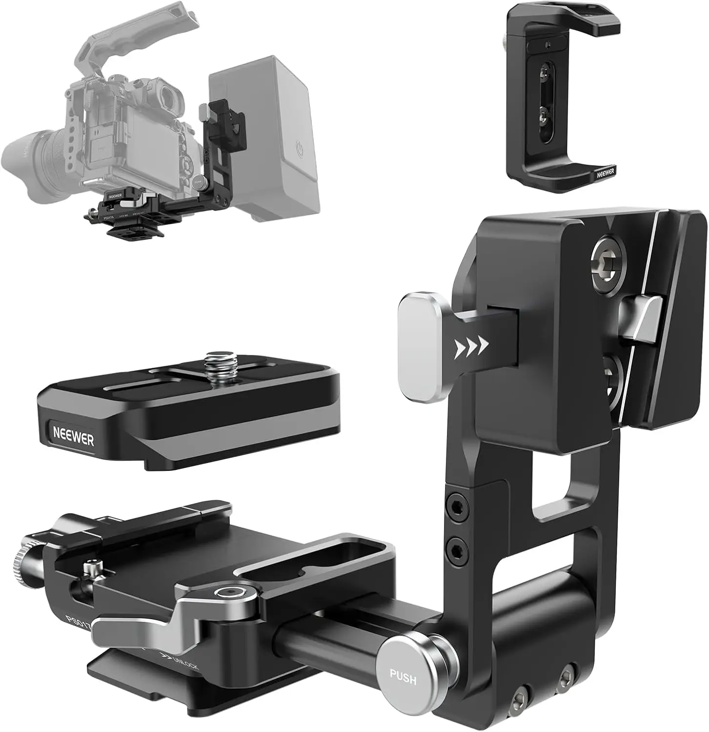 NEEWER Foldable V Mount Battery Plate with Arca Baseplate for PD Quick Release Plate DJI RS3 Pro Gimbal & Tripod DSLR Camera Rig
NEEWER Foldable V Mount Battery Plate with Arca Baseplate for PD Quick Release Plate DJI RS3 Pro Gimbal & Tripod DSLR Camera Rig