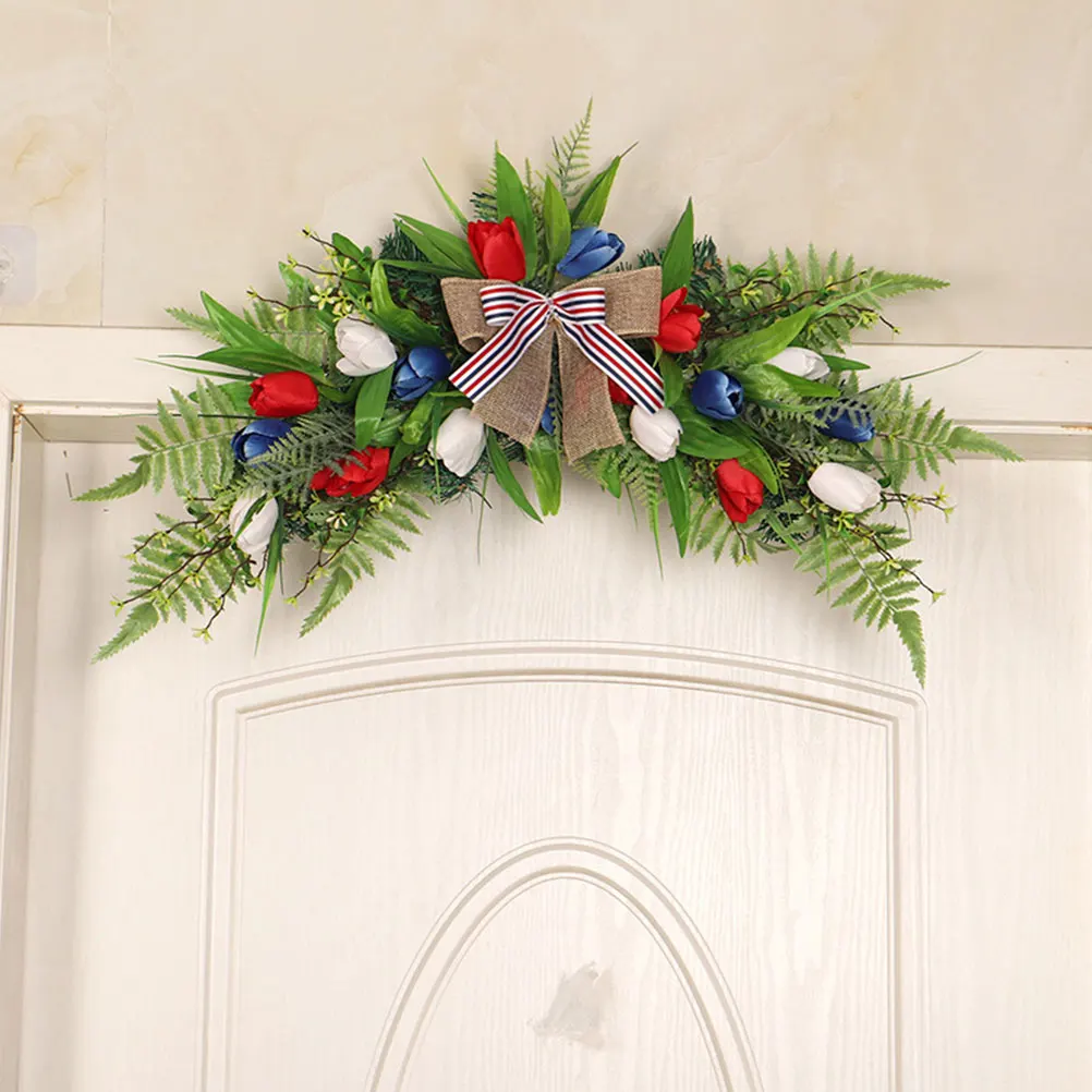 Artificial Tulip Wreaths Front Door Decor Household Wall Art Plastic Plants Long Lasting Vivid Color Flowers Door 
Artificial Tulip Wreaths Front Door Decor Household Wall Art Plastic Plants Long Lasting Vivid Color Flowers Door