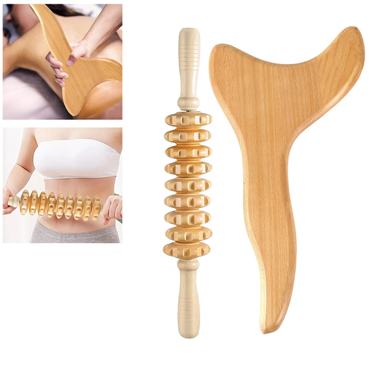 Maderoterapia Wooden Massage Set, Massage Roller & Scraping Board for Belly, Legs, Arms, Neck, Body Sculpting & Relaxation
Maderoterapia Wooden Massage Set, Massage Roller & Scraping Board for Belly, Legs, Arms, Neck, Body Sculpting & Relaxation