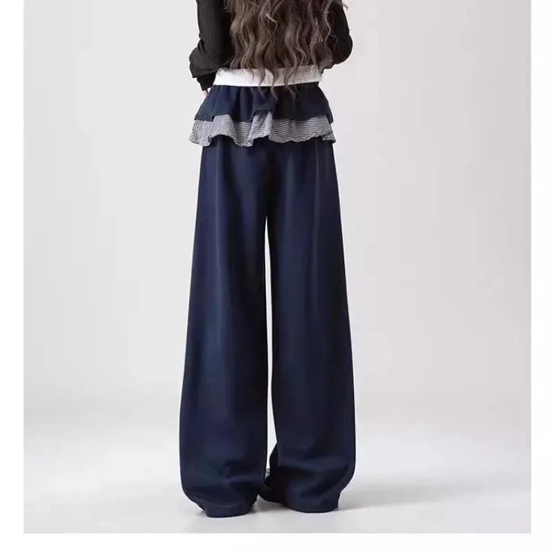 Women High Waist Wide Leg Sweatpants Spring Casual Plaid Ruffle Trim Patchwork Loose Trousers
Women High Waist Wide Leg Sweatpants Spring Casual Plaid Ruffle Trim Patchwork Loose Trousers