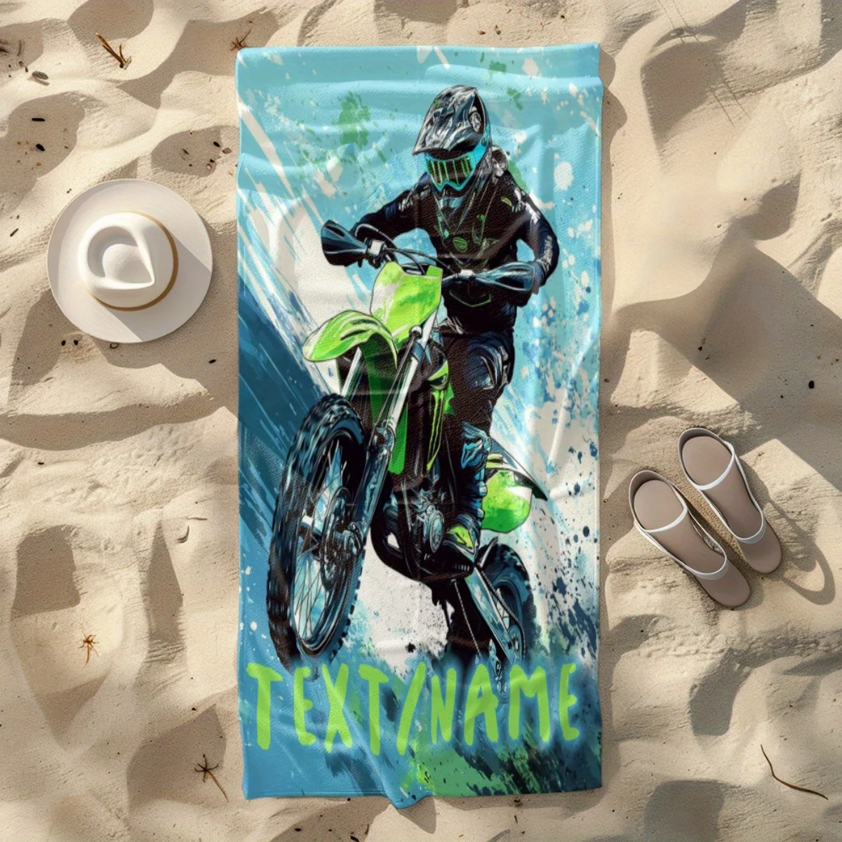 Custom Green Motocross Beach Towel Personalized Name Dirt Bike Microfiber Bath Towels Soft Quick Dry Pool Accessories Gift
Custom Green Motocross Beach Towel Personalized Name Dirt Bike Microfiber Bath Towels Soft Quick Dry Pool Accessories Gift
