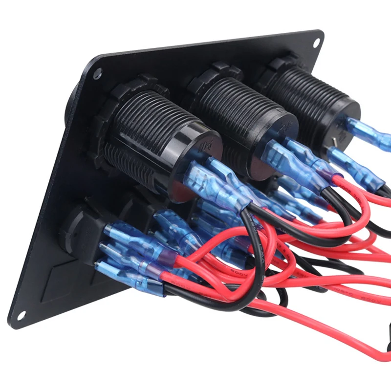 12v 24v 5 Gang Marine Boat Switch Panel Led Waterproof Circuit With Voltmeter Dual Usb For Boat Yacht Replacement Parts
12v 24v 5 Gang Marine Boat Switch Panel Led Waterproof Circuit With Voltmeter Dual Usb For Boat Yacht Replacement Parts