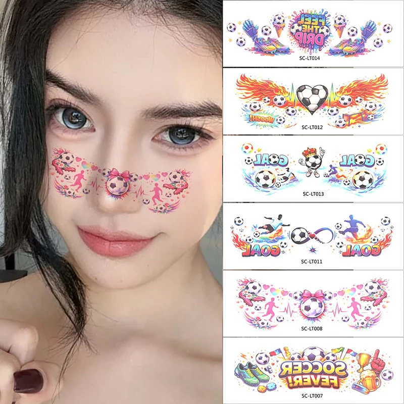 1/10Pcs Football Tattoo Stickers Makeup Face Temporary Tattoos Sticker for Face Arms Body Easy To Use and Remove Paper Stickers
1/10Pcs Football Tattoo Stickers Makeup Face Temporary Tattoos Sticker for Face Arms Body Easy To Use and Remove Paper Stickers