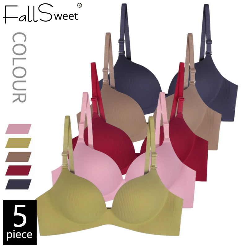 FallSweet 5PCS Wireless Push Up Bra Set for Women Cute Students' Sports Bras Seamless No Steel Rings Gather Brassiere Lingerie
FallSweet 5PCS Wireless Push Up Bra Set for Women Cute Students' Sports Bras Seamless No Steel Rings Gather Brassiere Lingerie