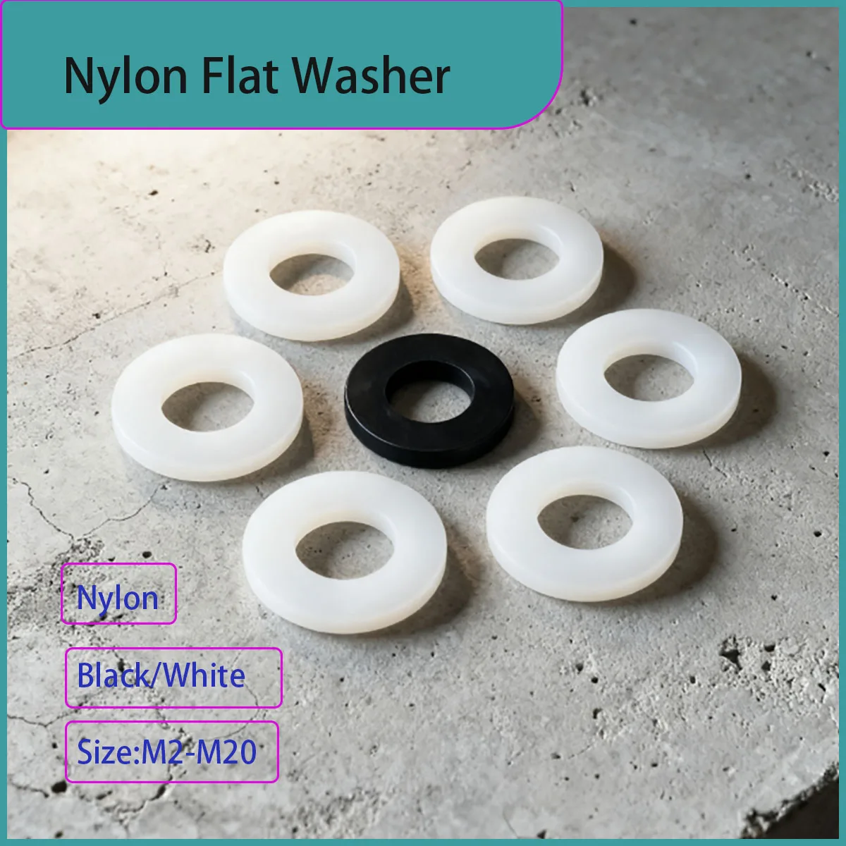 Nylon Flat Washers M2-M20 Plastic Hard Sealing Washers Insulation Gasket Ring for Mechanical Electrical Sealing Applications
Nylon Flat Washers M2-M20 Plastic Hard Sealing Washers Insulation Gasket Ring for Mechanical Electrical Sealing Applications