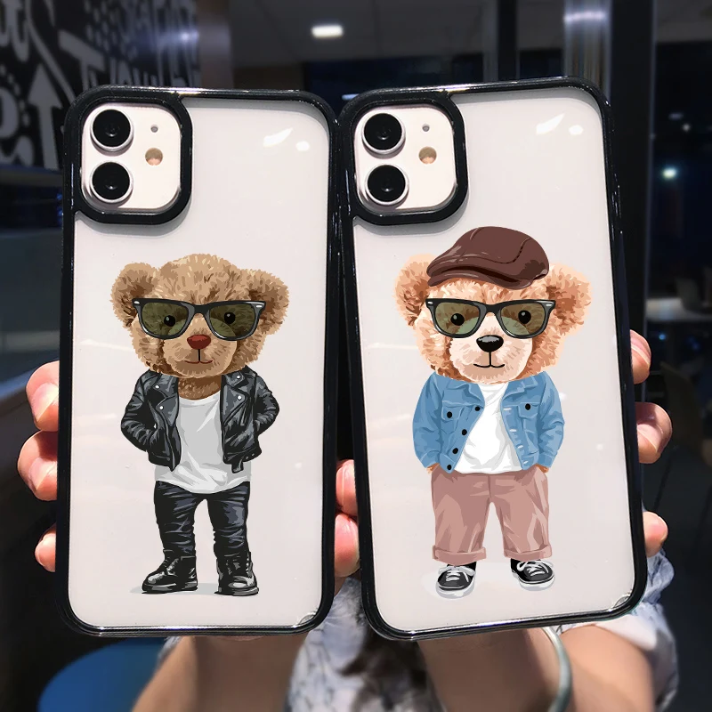 Luxury Cartoon Teddy Bear Phone Case For iPhone 13 14 Pro MAX 11 12 XS X XR 8 7 Plus Fashion Brand Clear Shockproof Hard Cover
Luxury Cartoon Teddy Bear Phone Case For iPhone 13 14 Pro MAX 11 12 XS X XR 8 7 Plus Fashion Brand Clear Shockproof Hard Cover