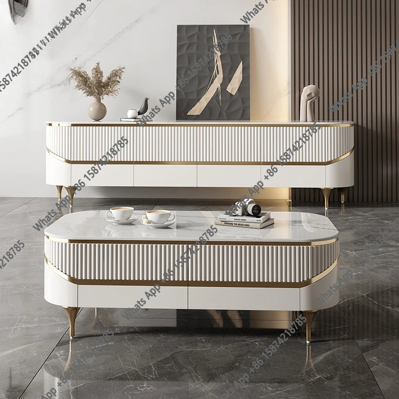 Jianhao modern light luxury coffee table TV cabinet combination set living room simple Italian style slate tea table floor cabin
Jianhao modern light luxury coffee table TV cabinet combination set living room simple Italian style slate tea table floor cabin