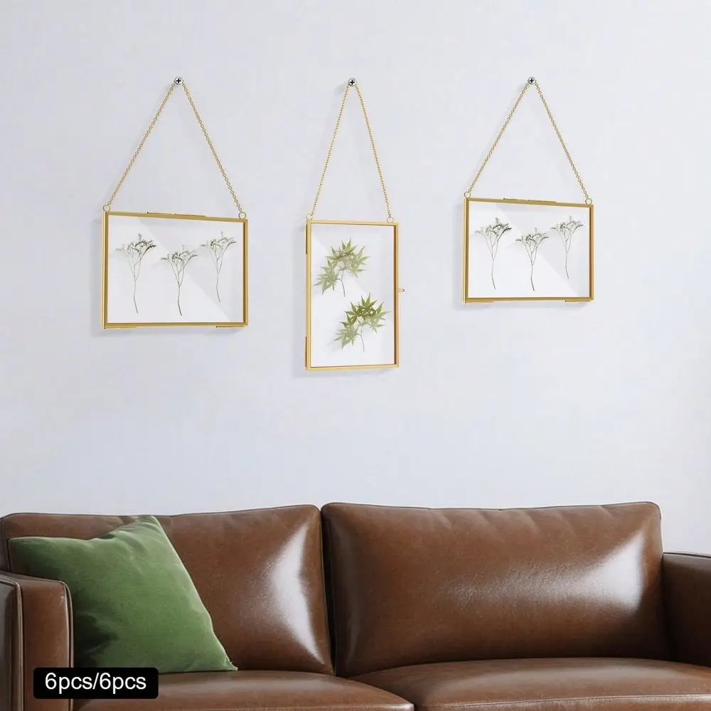 12Pcs Brass Glass Hanging Frames For Pressed Flowers Dried Plant Wall Display With Chains, Vertical Horizontal
12Pcs Brass Glass Hanging Frames For Pressed Flowers Dried Plant Wall Display With Chains, Vertical Horizontal