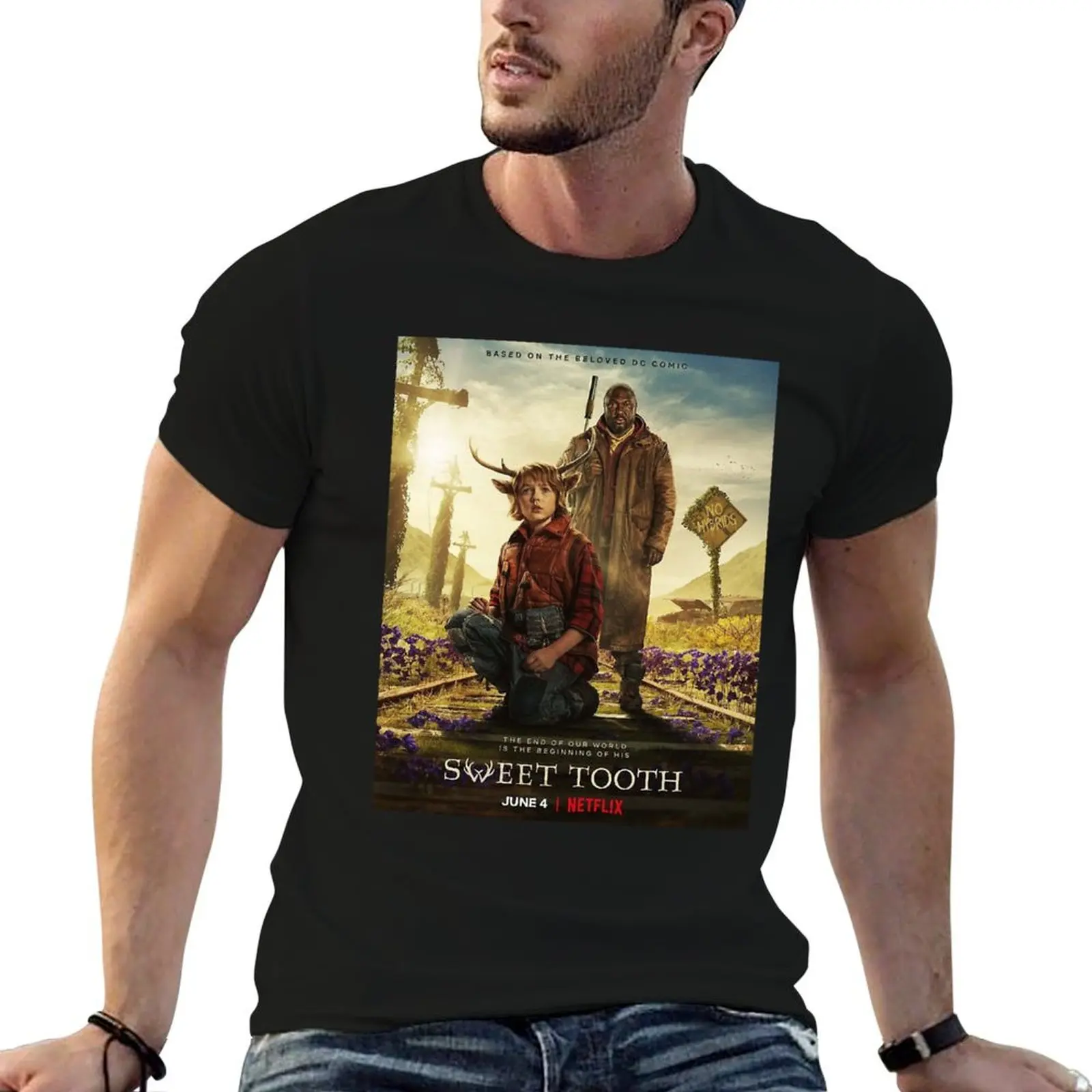 Sweet Tooth movie T-Shirt street wear summer clothes anime figures plus size men clothing
Sweet Tooth movie T-Shirt street wear summer clothes anime figures plus size men clothing