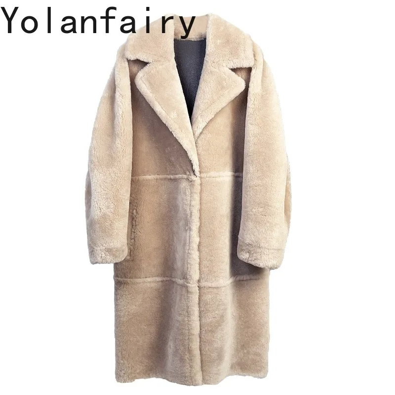 Пальто YOLANFAIRY из натурального меха мериносовой овцы, роскошная зимняя мягкая куртка из натуральной кожи, двусторонняя куртка из натурального меха для женщин, Abrigo
Пальто YOLANFAIRY из натурального меха мериносовой овцы, роскошная зимняя мягкая куртка из натуральной кожи, двусторонняя куртка из натурального меха для женщин, Abrigo