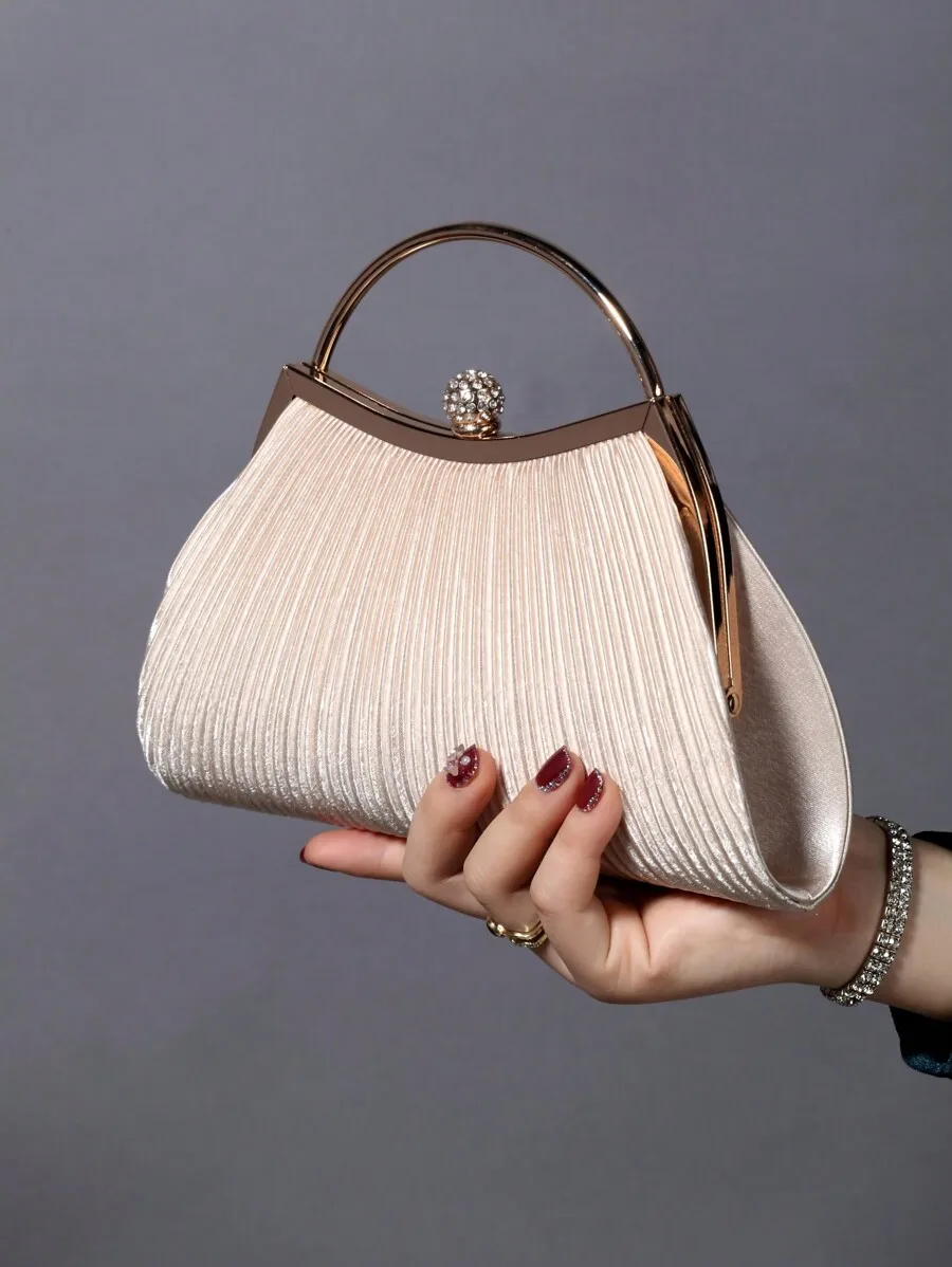 Luxury Goose Egg Shape Crystal Embellished Clutch Bag, Formal Dress Bag
Luxury Goose Egg Shape Crystal Embellished Clutch Bag, Formal Dress Bag