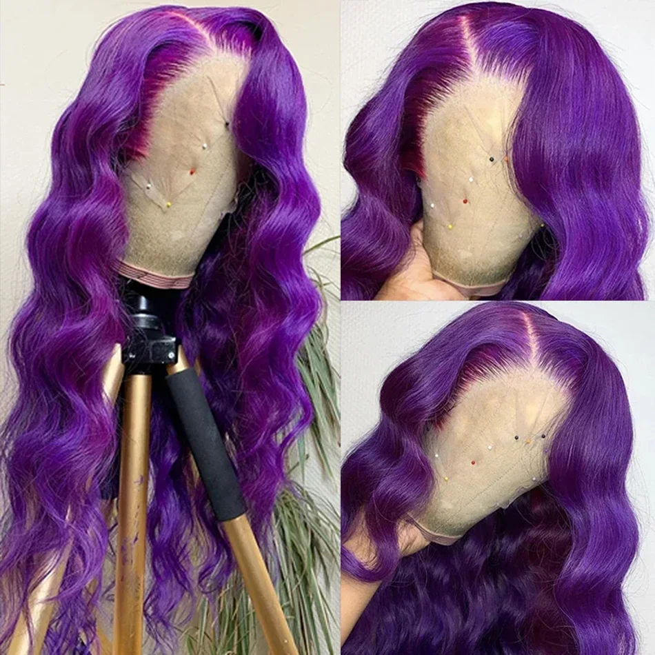 Hot Colored Purple Human Hair Wigs 2026 13x4 HD Lace Frontal Wig 180% Density Human Hair Wigs For Women Fashion High Quality
Hot Colored Purple Human Hair Wigs 2026 13x4 HD Lace Frontal Wig 180% Density Human Hair Wigs For Women Fashion High Quality