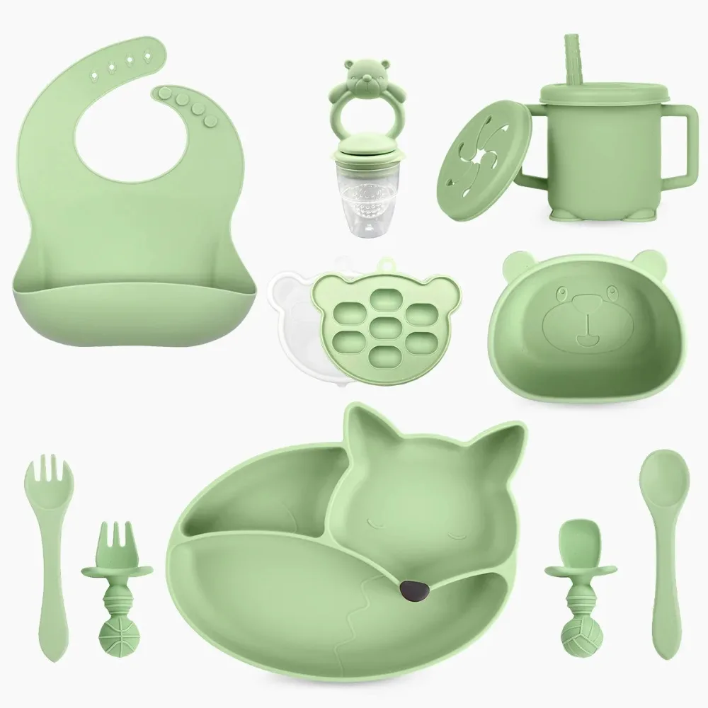 Силиконовый набор детских тарелок на присосках: милая тарелка-лисичка с разделителями для малышей, миска для кормления
Силиконовый набор детских тарелок на присосках: милая тарелка-лисичка с разделителями для малышей, миска для кормления