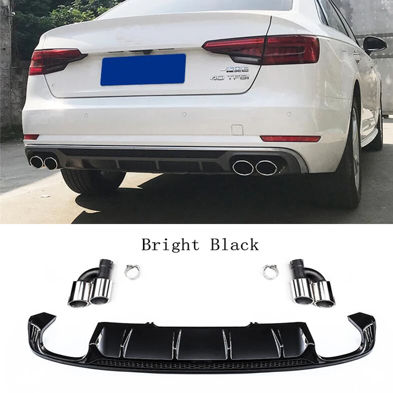 Выхлопные газовые газоны ABS диффузор, губа на задний бампер для Audi A4 B9 S4 Sline 2016-2019, Стайлинг автомобиля
Выхлопные газовые газоны ABS диффузор, губа на задний бампер для Audi A4 B9 S4 Sline 2016-2019, Стайлинг автомобиля