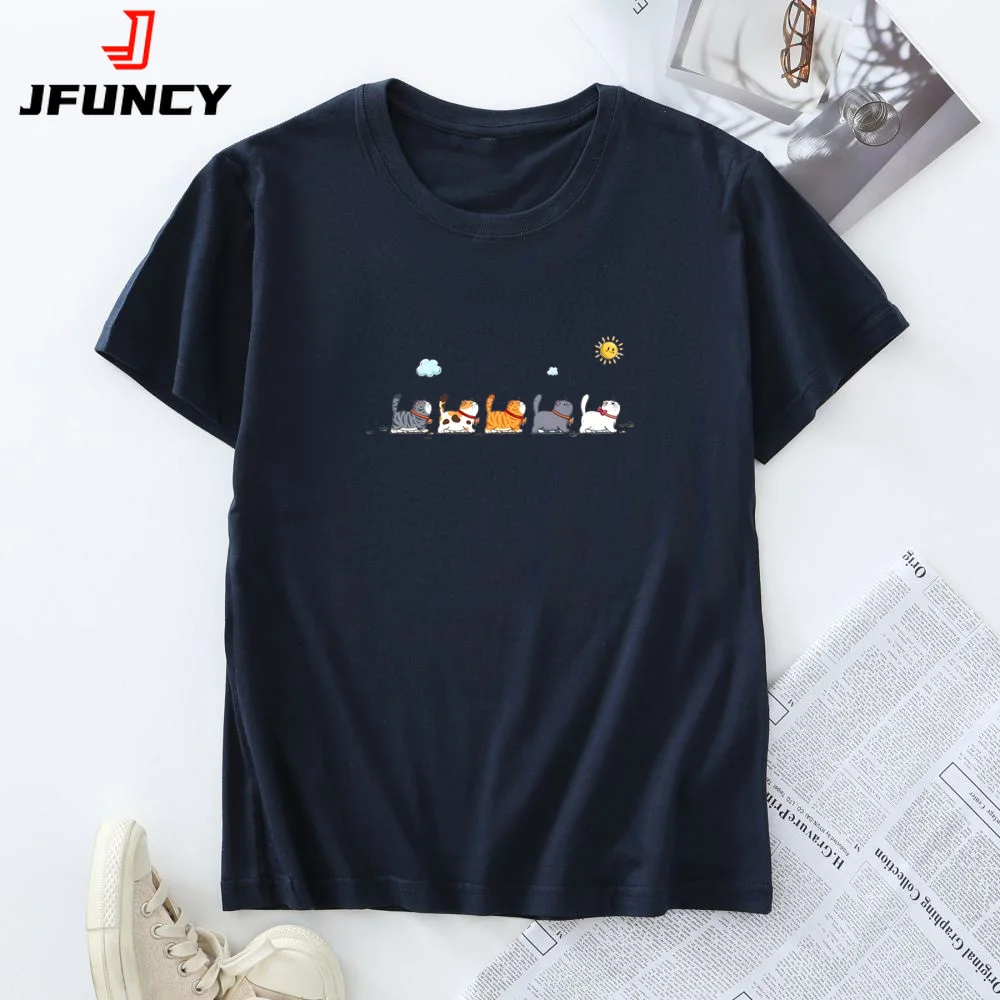 Women Cotton T Shirt 2025 Summer Tees Oversized Women's Top Fashion Cat Graphic Clothing Soft Breathable Short Sleeve Tshirt
Women Cotton T Shirt 2025 Summer Tees Oversized Women's Top Fashion Cat Graphic Clothing Soft Breathable Short Sleeve Tshirt