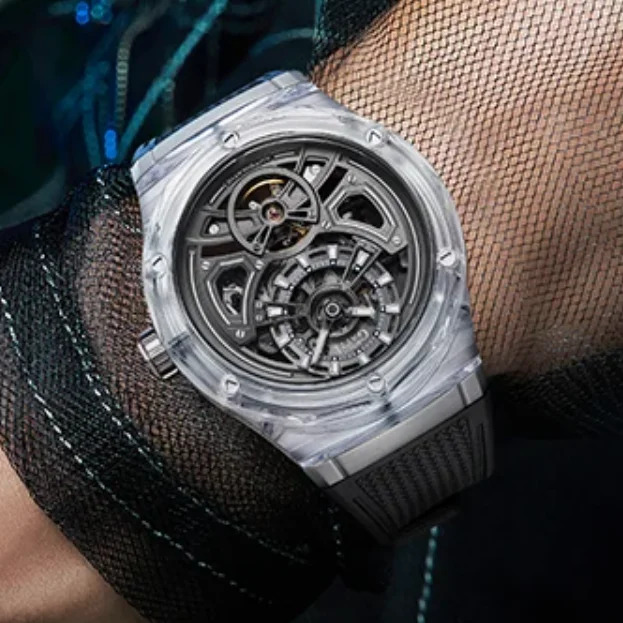 BONEST GATTI Men Automatic Watch 45mm Mechanical Wristwatch Acrylic Case Sapphire Luminous FKM Rubber Strap Skeleton Dial
BONEST GATTI Men Automatic Watch 45mm Mechanical Wristwatch Acrylic Case Sapphire Luminous FKM Rubber Strap Skeleton Dial