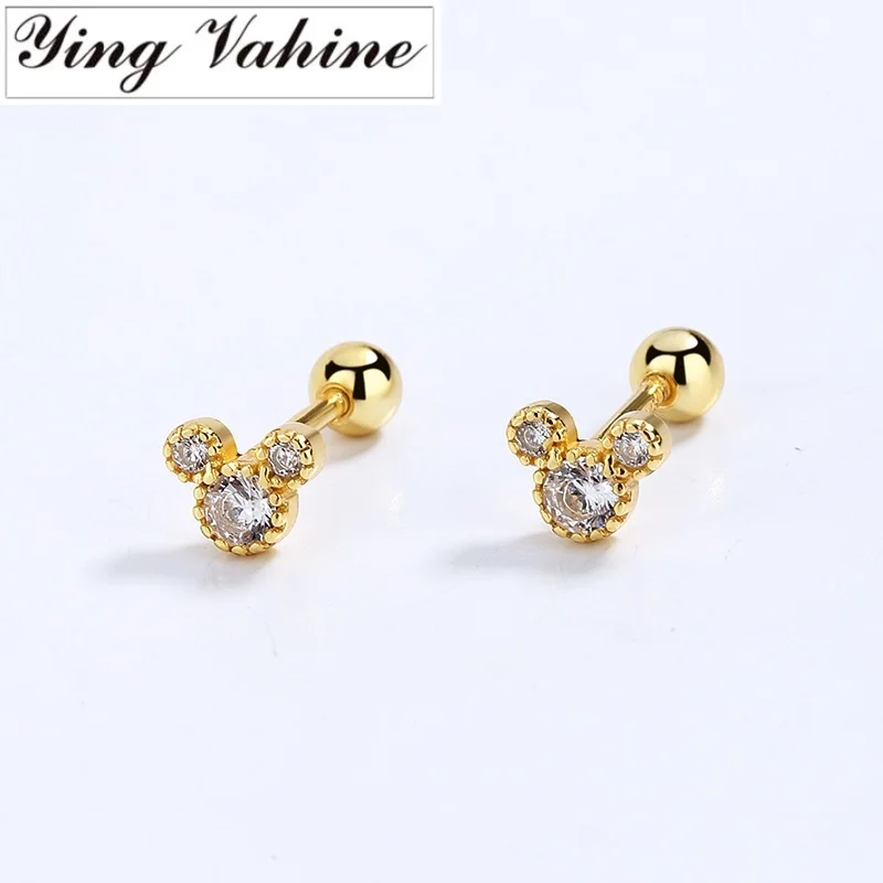 ying Vahine 925 Sterling Silver Piercing Jewelry Cute Cartoon Mickey Screw Bead Stud Earrings for Women Girls Gifts
ying Vahine 925 Sterling Silver Piercing Jewelry Cute Cartoon Mickey Screw Bead Stud Earrings for Women Girls Gifts