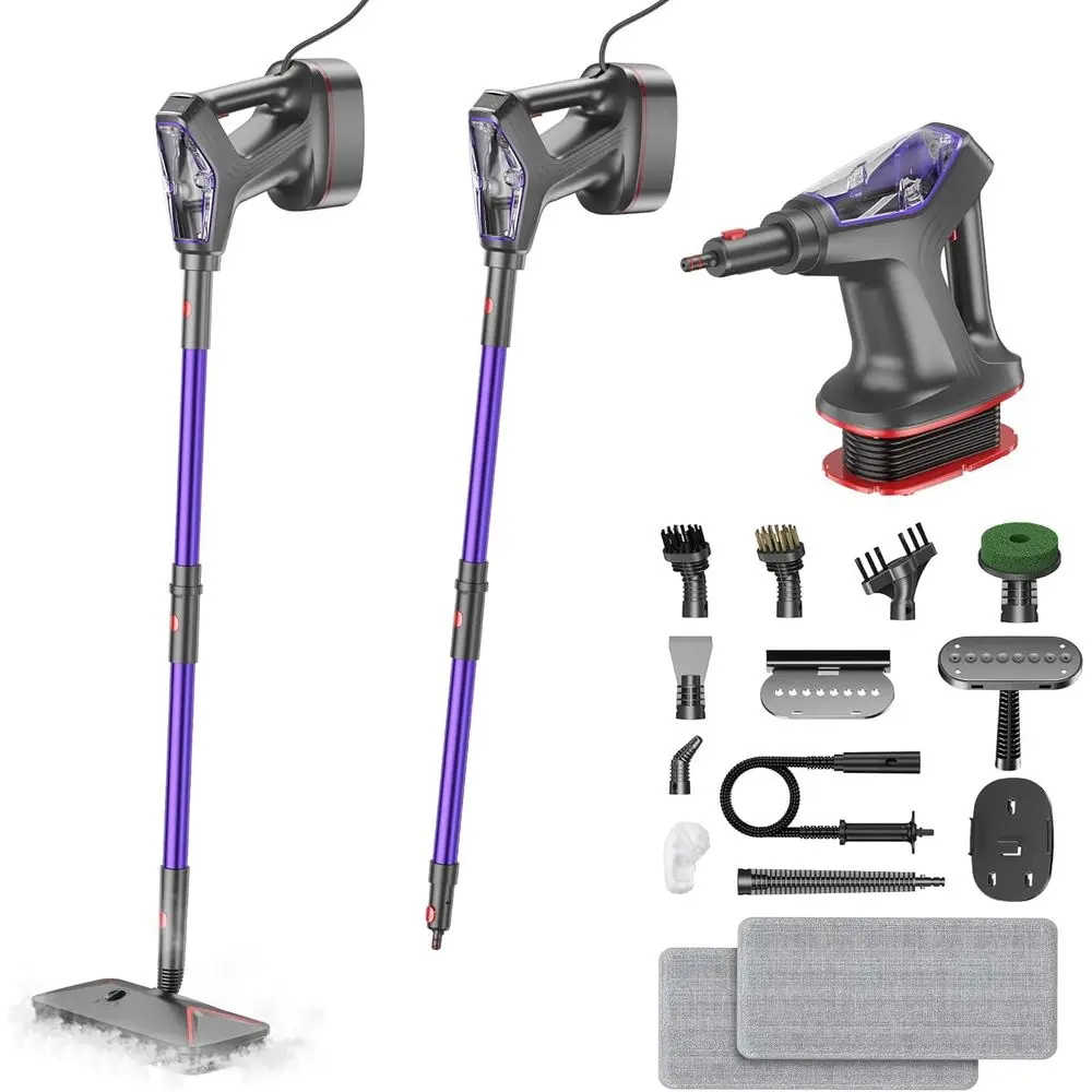 Steam Mop or loor Cleaning, Heavy Duty All-in-One Steam Cleaner or Home with Detachable Handheld Steamer, or Hardwood, Tile, Wal
Steam Mop or loor Cleaning, Heavy Duty All-in-One Steam Cleaner or Home with Detachable Handheld Steamer, or Hardwood, Tile, Wal