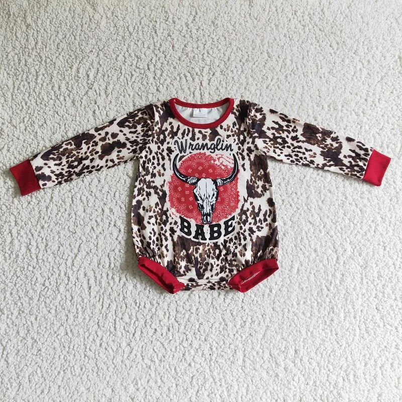 Wholesale Children Western Cow Print Bodysuit Baby Boy Bull Skull Bubble Newborn Jumpsuit Kid Toddler Unisex One-piece Romper
Wholesale Children Western Cow Print Bodysuit Baby Boy Bull Skull Bubble Newborn Jumpsuit Kid Toddler Unisex One-piece Romper