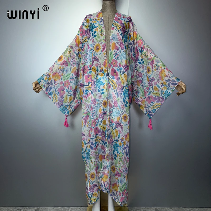 WINYI Women's Bohemian Kimono Holiday Kaftan Beachwear Loose Cardigan Evening Dress Luxury Dubai Cover-Ups Beach Outfit
WINYI Women's Bohemian Kimono Holiday Kaftan Beachwear Loose Cardigan Evening Dress Luxury Dubai Cover-Ups Beach Outfit