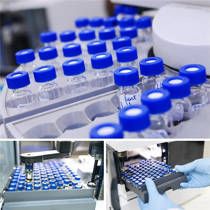 2ML Autosampler Vials Pack Of 100 - HPLC Vials 9-425 Clear Vials with Blue Screw Caps,Red White Septa LPY
2ML Autosampler Vials Pack Of 100 - HPLC Vials 9-425 Clear Vials with Blue Screw Caps,Red White Septa LPY