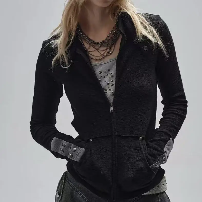 Biker Jackets Womens Jacket Elbow Fall Jacquard Badge Epaulets Aviation Double-Breasted Stereoscopic Gradient Retro Professional
Biker Jackets Womens Jacket Elbow Fall Jacquard Badge Epaulets Aviation Double-Breasted Stereoscopic Gradient Retro Professional