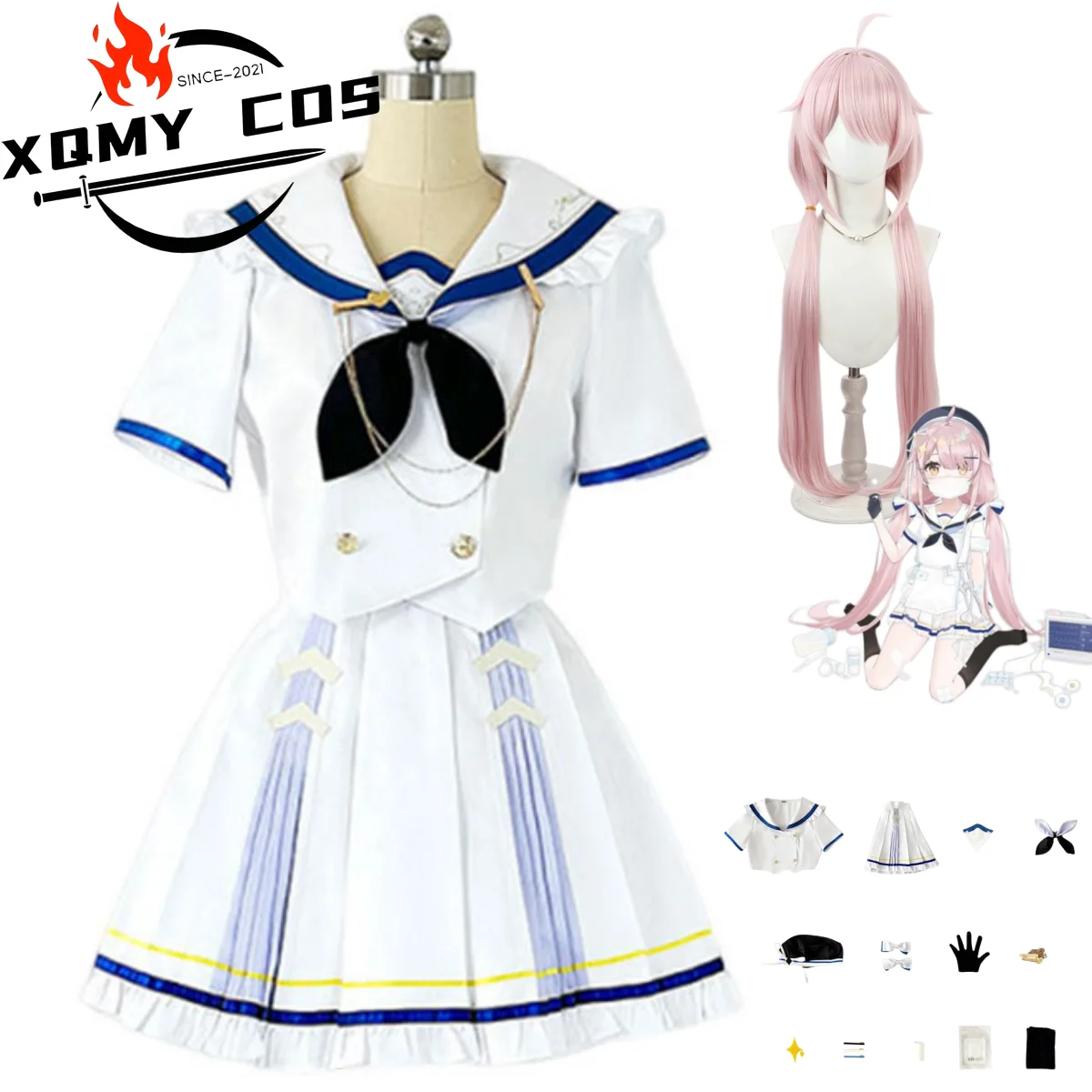 XqVirtual YouTuber Ace Taffy Косплей Костюм VTuber Campus Гимнастическая Униформа Юбка Костюм Матроса Парик Женский Сексуальный Комплект Хэллоуина
XqVirtual YouTuber Ace Taffy Косплей Костюм VTuber Campus Гимнастическая Униформа Юбка Костюм Матроса Парик Женский Сексуальный Комплект Хэллоуина