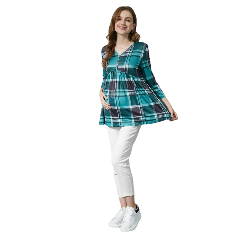 Women Maternity Tops Long Sleeve Plaid Print Nursing Tops Blouse Breastfeeding Maternity Clothes
Women Maternity Tops Long Sleeve Plaid Print Nursing Tops Blouse Breastfeeding Maternity Clothes
