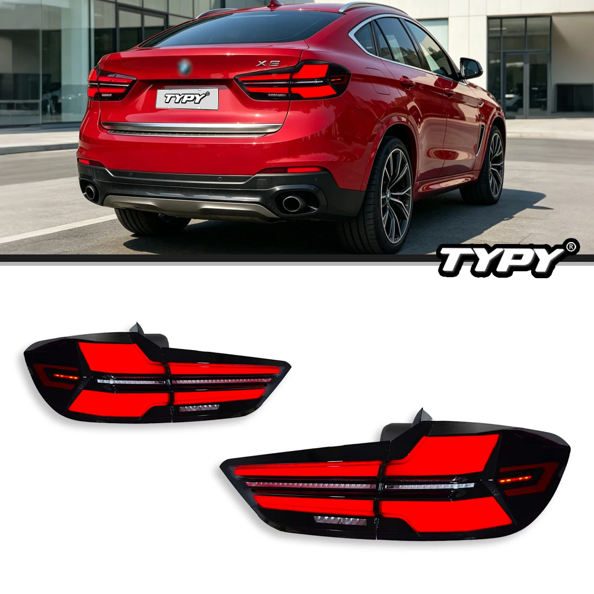 TYPY LED Tail Light For BMW X6 F16 2015-2019 taillight Assemblies upgrade Flowing Turn Signal Rear Lamp Auto LED Lamp Accessory
TYPY LED Tail Light For BMW X6 F16 2015-2019 taillight Assemblies upgrade Flowing Turn Signal Rear Lamp Auto LED Lamp Accessory
