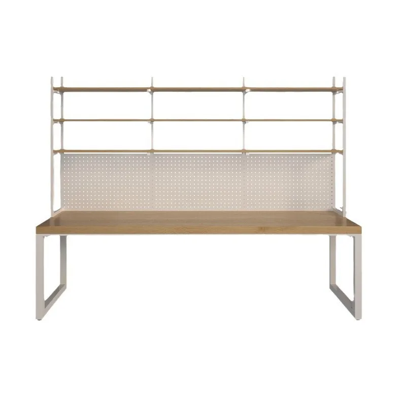 Solid wood computer desk, home desk, bookshelf integrated table, with perforated board, student writing desk, study table, simpl
Solid wood computer desk, home desk, bookshelf integrated table, with perforated board, student writing desk, study table, simpl