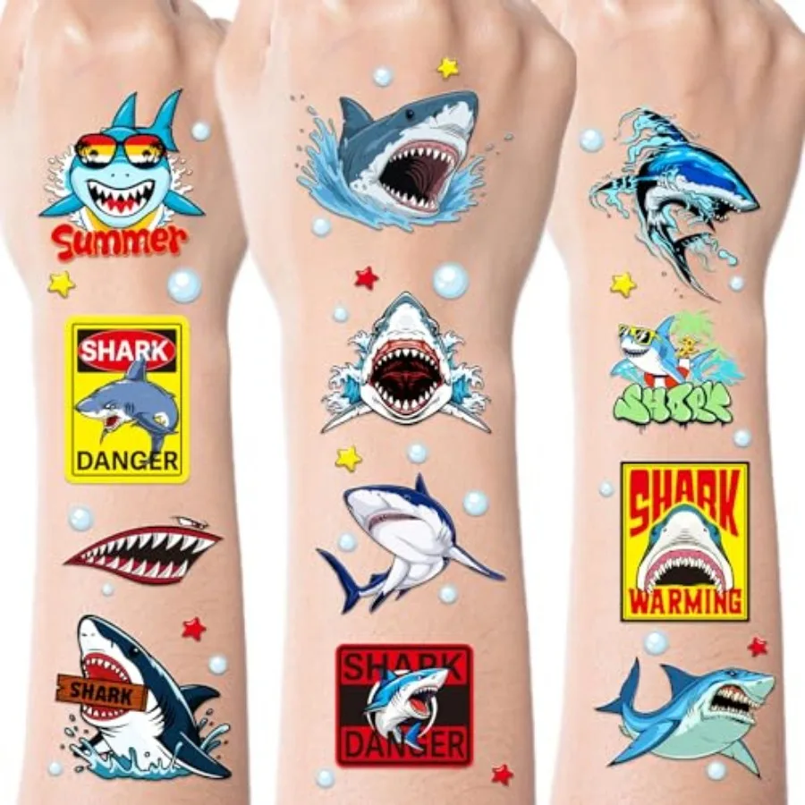 Shark Week Temporary Tattoos, 8 Sheets Realistic Ocean Animal Tattoos Stickers, Shark Birthday Party Favors Decorations for Sum
Shark Week Temporary Tattoos, 8 Sheets Realistic Ocean Animal Tattoos Stickers, Shark Birthday Party Favors Decorations for Sum