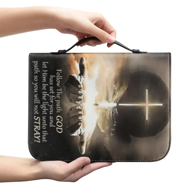 Follow The path GOD tLadies Zipper Personalized Print Church Bible Cover Case PU Handbag Study Book Holy Storage Boxes For Women
Follow The path GOD tLadies Zipper Personalized Print Church Bible Cover Case PU Handbag Study Book Holy Storage Boxes For Women