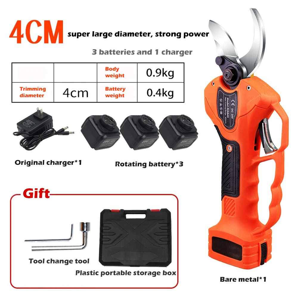 Rechargeable Pruner Orchard Garden Electric Pruning Shears Brush Cutter Grafting Pruner Electric Scissors Garden Power Tools
Rechargeable Pruner Orchard Garden Electric Pruning Shears Brush Cutter Grafting Pruner Electric Scissors Garden Power Tools