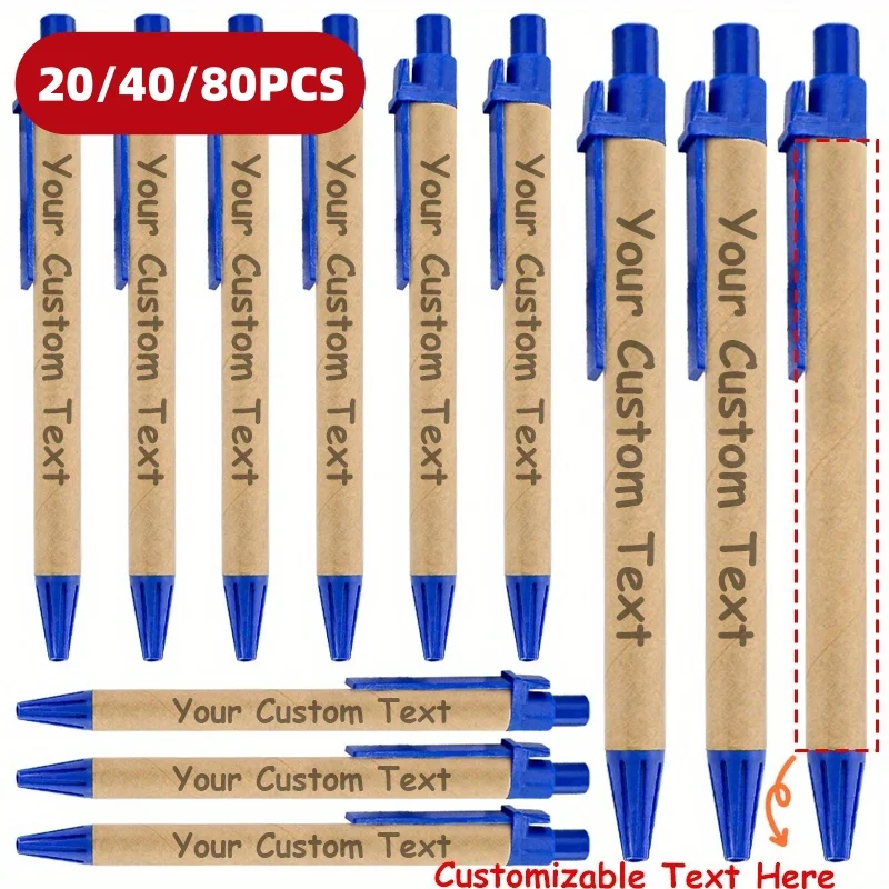 20/40/80PCS Customizable Ballpoint Pens Extendable Kraft Paper Pen Body Perfect for Teachers Offices Advertising Promotional Pen
20/40/80PCS Customizable Ballpoint Pens Extendable Kraft Paper Pen Body Perfect for Teachers Offices Advertising Promotional Pen