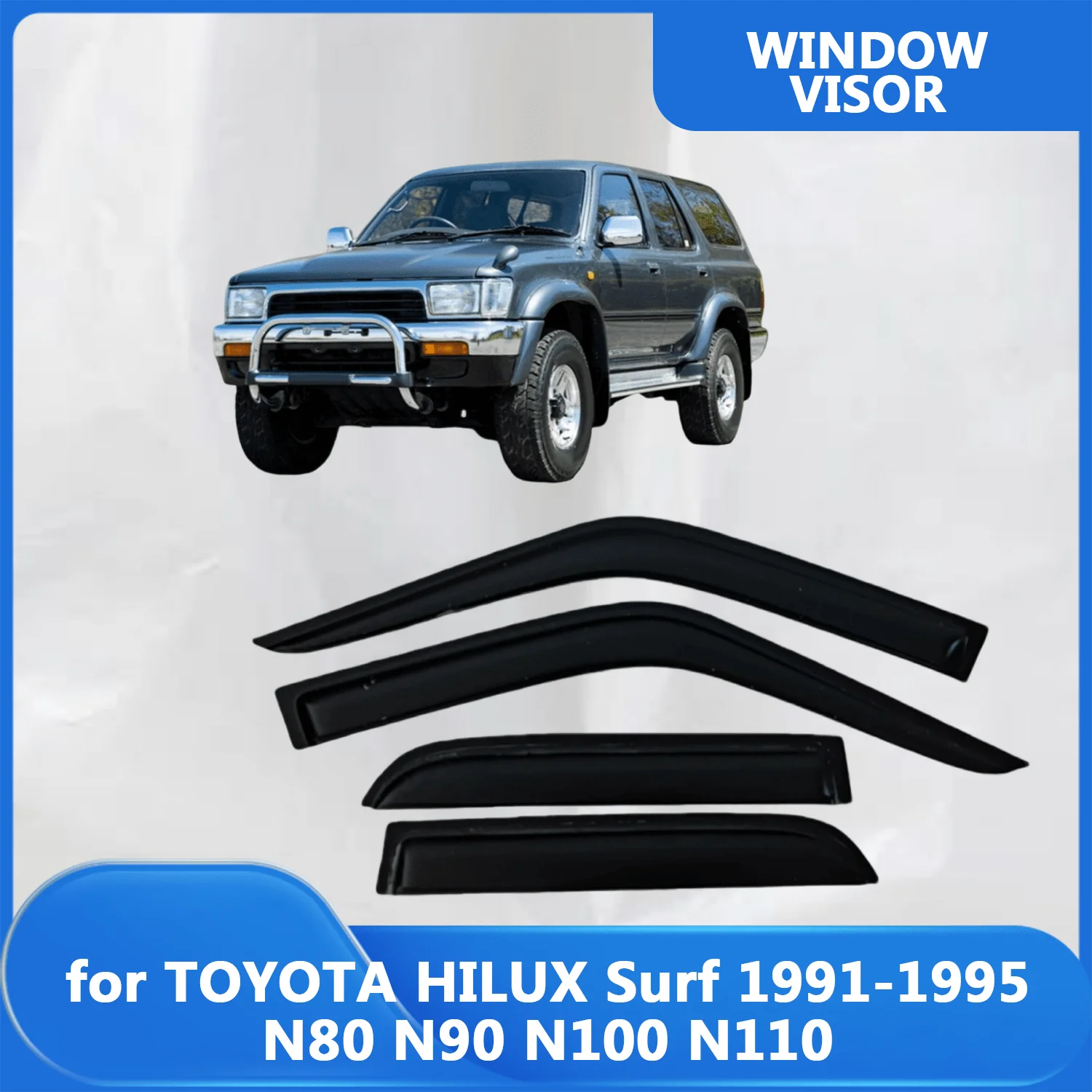 Window Visor for TOYOTA HILUX Surf N80 N90 N100 N110 1991 1992 1993 1994 1995 Wind Deflectors Rain Guards Door Visor Vent
Window Visor for TOYOTA HILUX Surf N80 N90 N100 N110 1991 1992 1993 1994 1995 Wind Deflectors Rain Guards Door Visor Vent