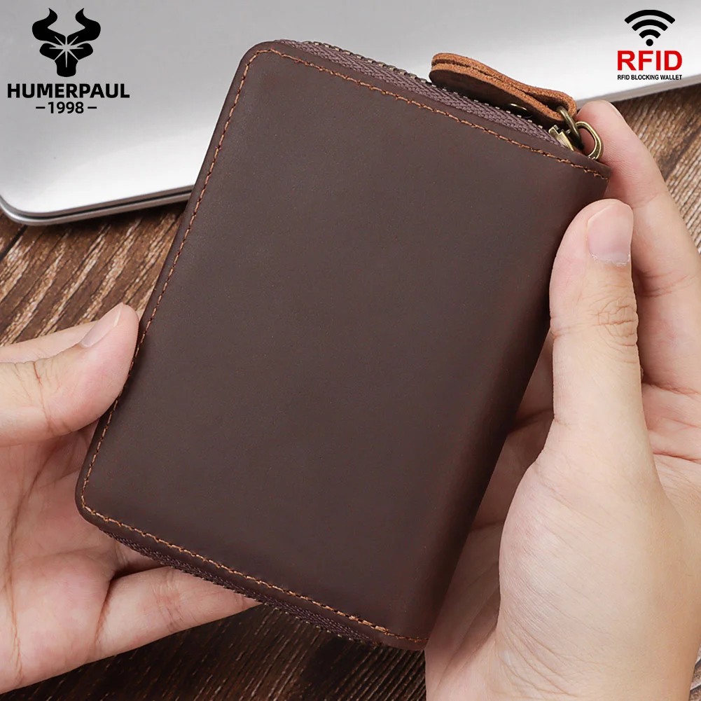 RFID Blocking Bank/ID/Credit Card Holder Cowhide Business Multi Card Slot Wallet for Men Small Male Storage Money Purse
RFID Blocking Bank/ID/Credit Card Holder Cowhide Business Multi Card Slot Wallet for Men Small Male Storage Money Purse