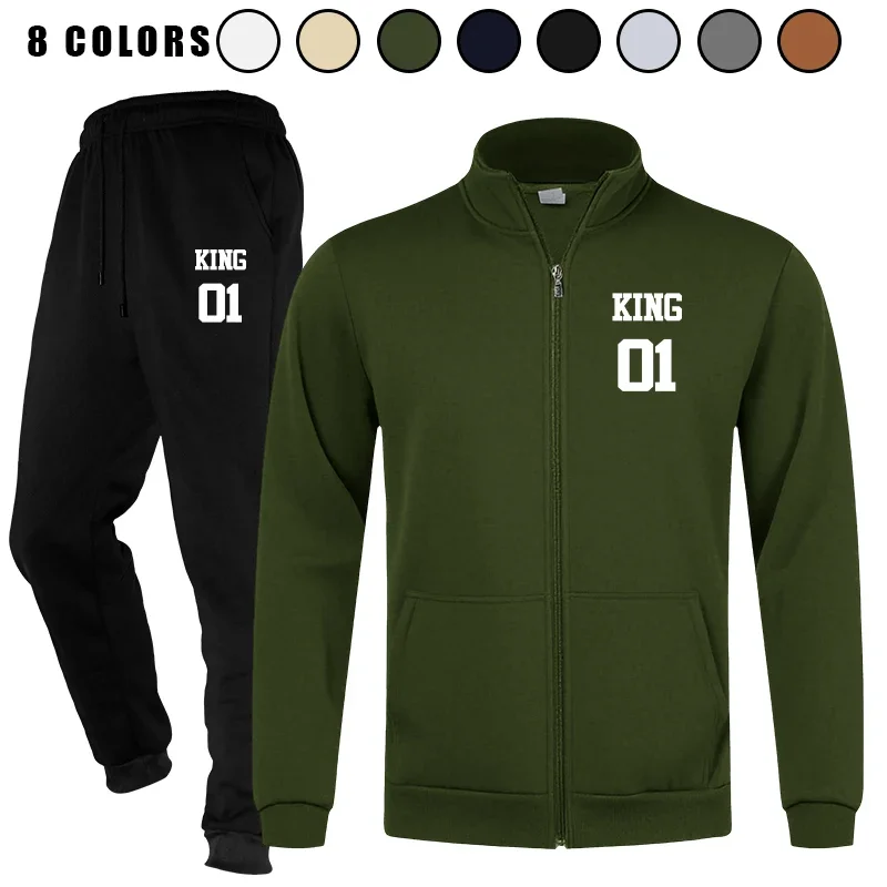 Men Full - zip Sweatsuit Long Sleeve Track Suits Sets Active Jackets and Pants 2 Piece Outfits
Men Full - zip Sweatsuit Long Sleeve Track Suits Sets Active Jackets and Pants 2 Piece Outfits