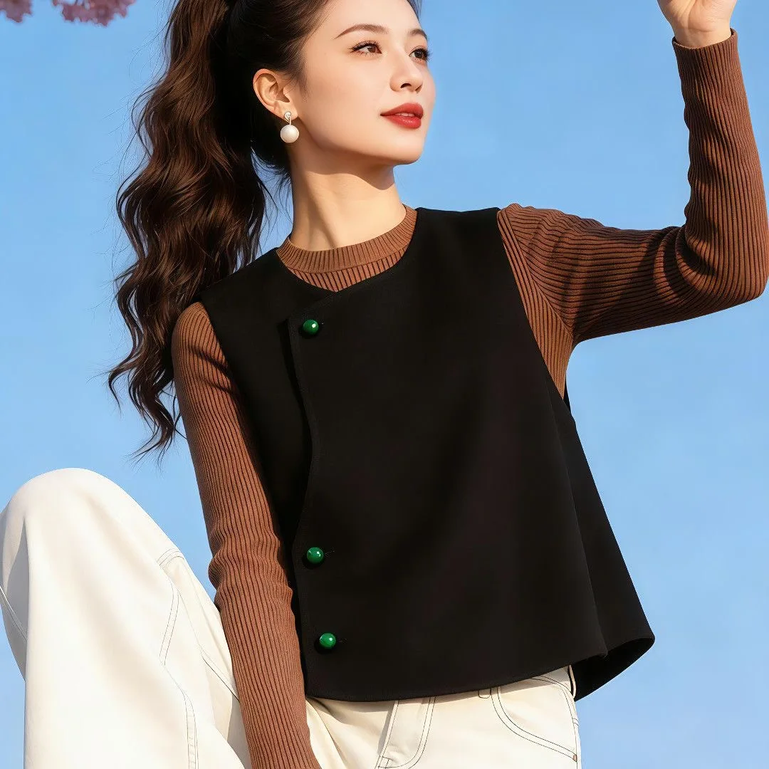 Red ort Svel Women's Vest Autumn Winter New Sle Plaid Hepburn Sle No Button round Ne Commute Sle Outerwear
Red ort Svel Women's Vest Autumn Winter New Sle Plaid Hepburn Sle No Button round Ne Commute Sle Outerwear