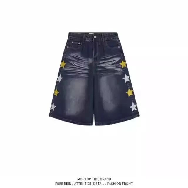 American Retro Denim Five-Point Pants Women Summer Loose Slimming Mid-Pants 5 Wide Leg Shorts Trendy Polyester Fiber
American Retro Denim Five-Point Pants Women Summer Loose Slimming Mid-Pants 5 Wide Leg Shorts Trendy Polyester Fiber