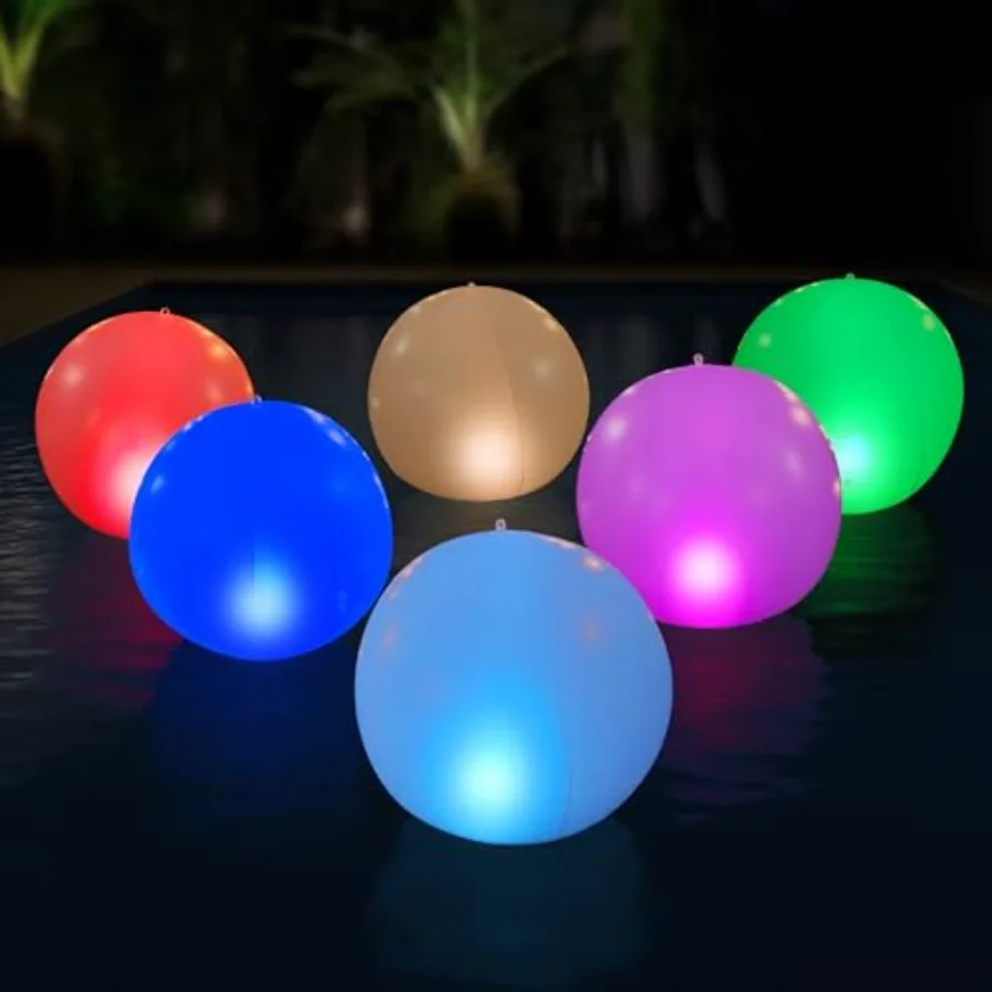 Solar LED Floating Pool Lights for pools patios gardens events - inflatable waterproof PVC balls in 16 color-changing glow, dur
Solar LED Floating Pool Lights for pools patios gardens events - inflatable waterproof PVC balls in 16 color-changing glow, dur