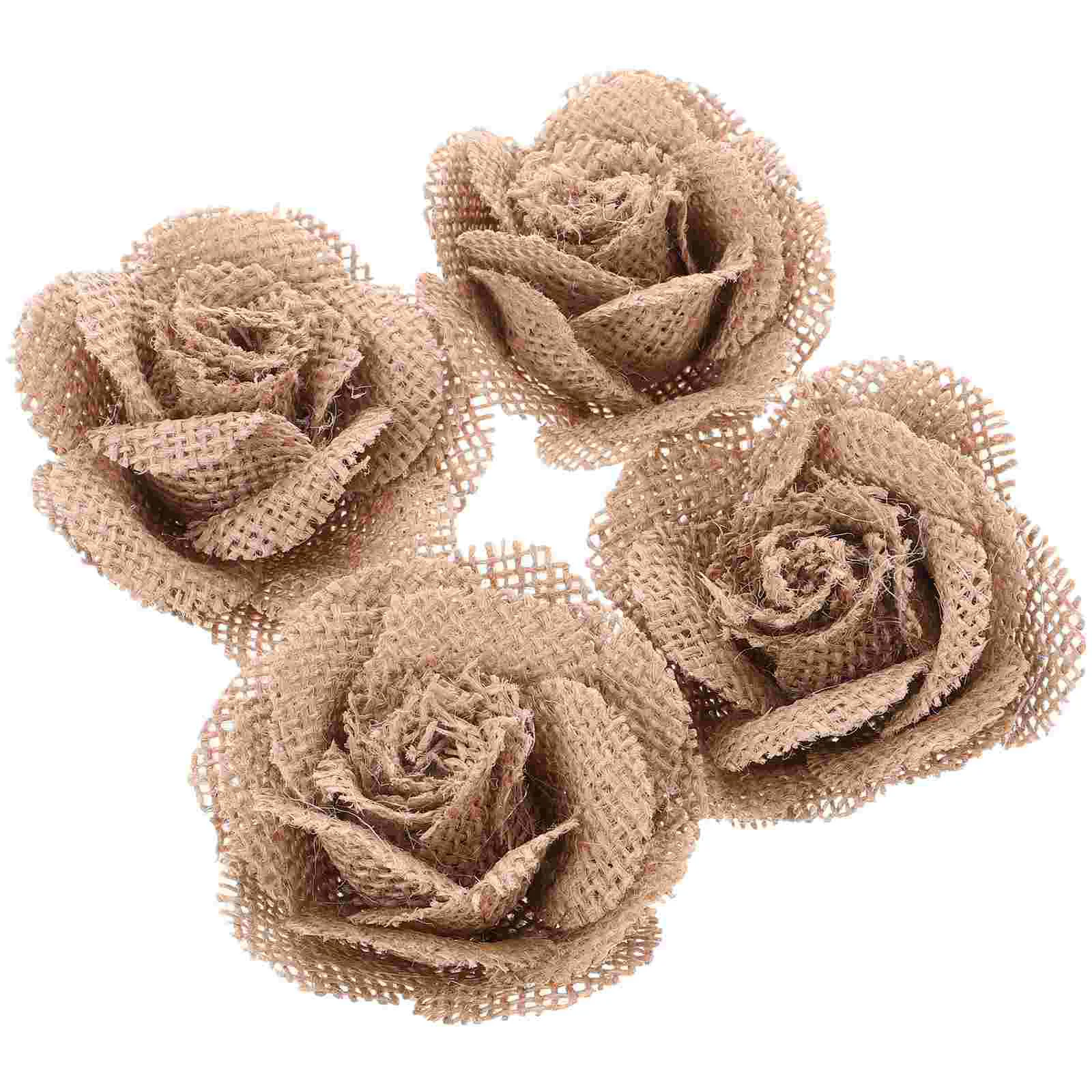 4 PCS Twist Wedding Decor Burlap Flowers for Crafts Floral Garlands DIY Ornament
4 PCS Twist Wedding Decor Burlap Flowers for Crafts Floral Garlands DIY Ornament