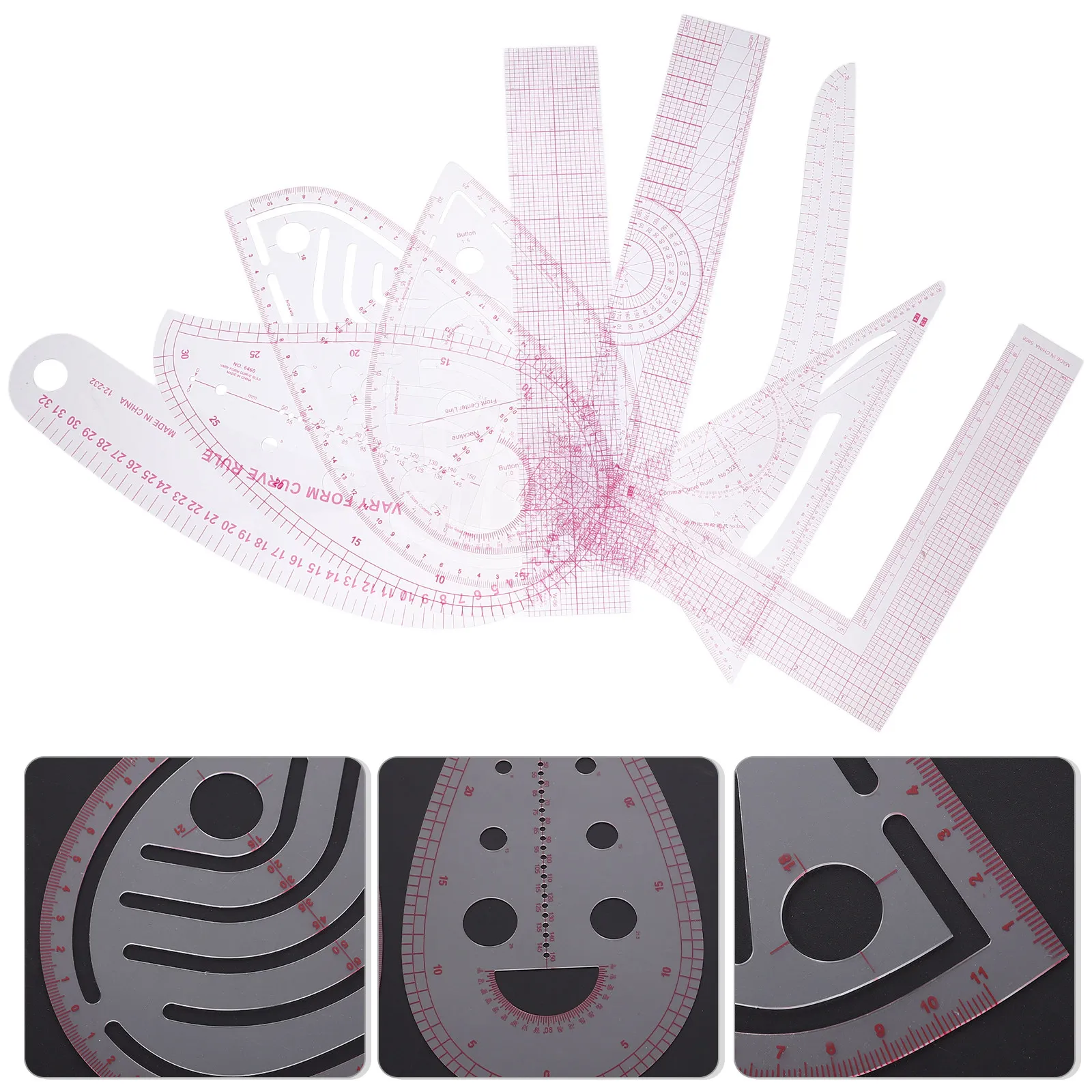 1 Set Garment Pattern Making Rulers Multifunctional Clear Sewing Ruler Set Tailor Designers DIY Fabric Cutting Curved Plastic
1 Set Garment Pattern Making Rulers Multifunctional Clear Sewing Ruler Set Tailor Designers DIY Fabric Cutting Curved Plastic
