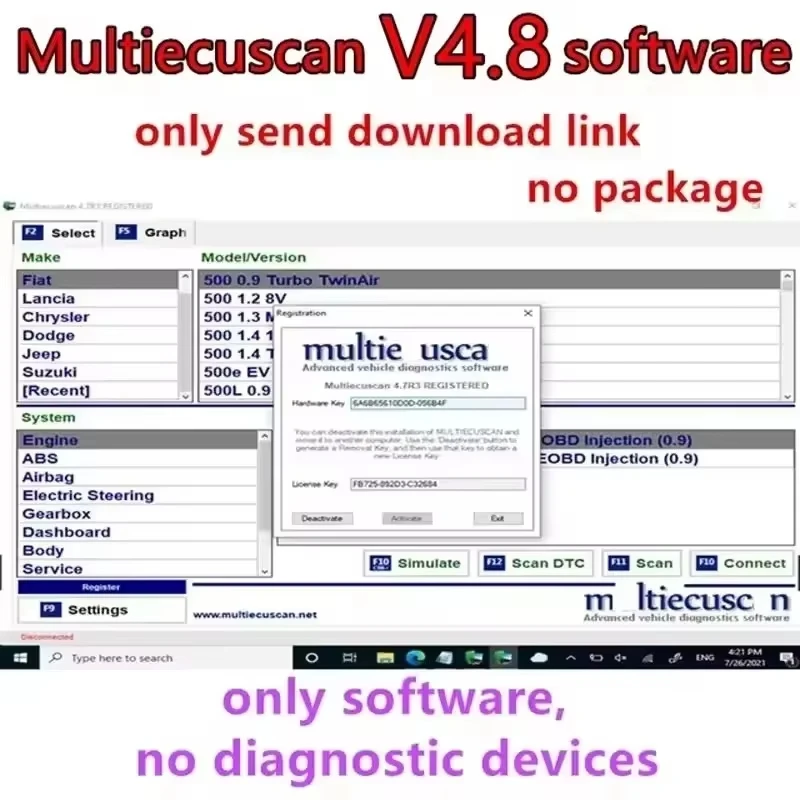 New original software multiecuscan fiat 2024 Multiecuscan V5.0 for Fiat/Chrysler/Dodge/Jeep/Suzuki Scanner Software V4.8 works
New original software multiecuscan fiat 2024 Multiecuscan V5.0 for Fiat/Chrysler/Dodge/Jeep/Suzuki Scanner Software V4.8 works
