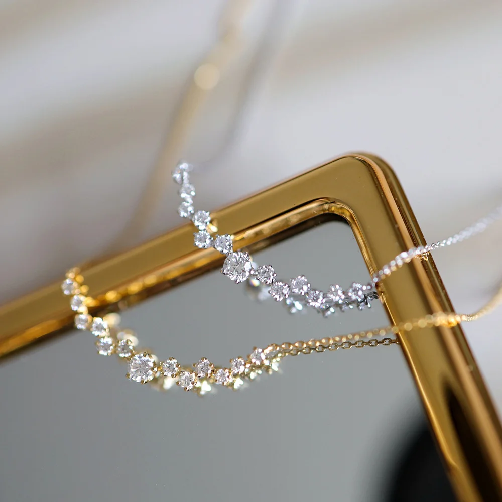 Korean S925 Necklace - CZ, Luxury Niche Chic, Elegant Women's Autumn-Winter Collar Accessory
Korean S925 Necklace - CZ, Luxury Niche Chic, Elegant Women's Autumn-Winter Collar Accessory