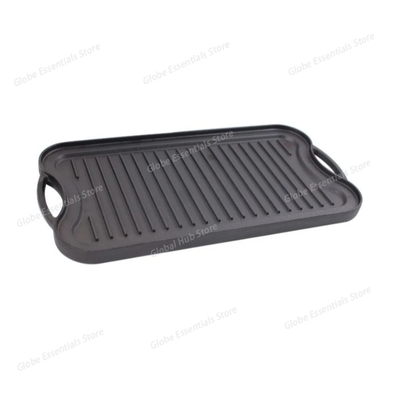 Прямоугольная чугунная сковорода с двойными ушками в японском стиле без покрытия Теппаньяки и сковорода для стейка Простая и долговечная
Прямоугольная чугунная сковорода с двойными ушками в японском стиле без покрытия Теппаньяки и сковорода для стейка Простая и долговечная
