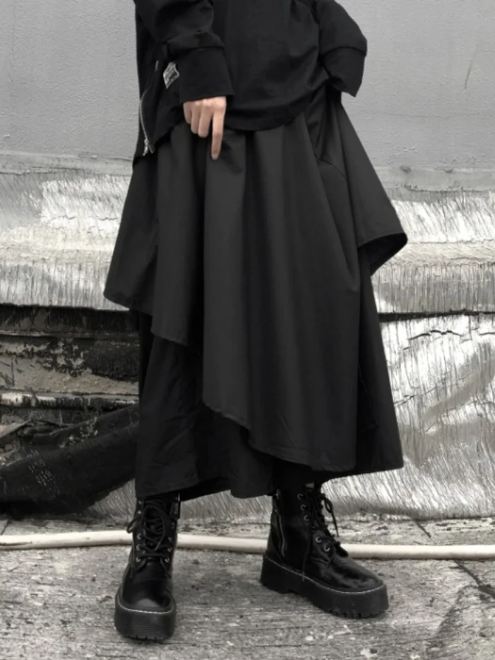 Dark Style Asymmetric Double Layer Skirt-Pants Women's Spring Summer New Style High Waist Loose Fit A-Line Skirt for Young Women
Dark Style Asymmetric Double Layer Skirt-Pants Women's Spring Summer New Style High Waist Loose Fit A-Line Skirt for Young Women