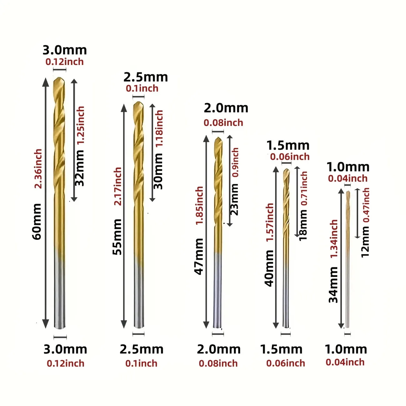 50pc Titanium Plated Twist Drill Set 1-3mm Small Drill Bit Electric Drill Drill Tool DIY Woodwork Drill and Open Drill Bit
50pc Titanium Plated Twist Drill Set 1-3mm Small Drill Bit Electric Drill Drill Tool DIY Woodwork Drill and Open Drill Bit
