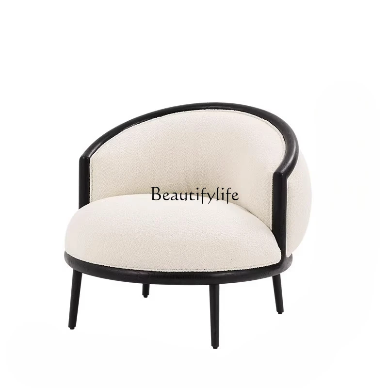 French retro wabi style fabric leisure chair Nordic simple living room bedroom solid wood sofa chair
French retro wabi style fabric leisure chair Nordic simple living room bedroom solid wood sofa chair