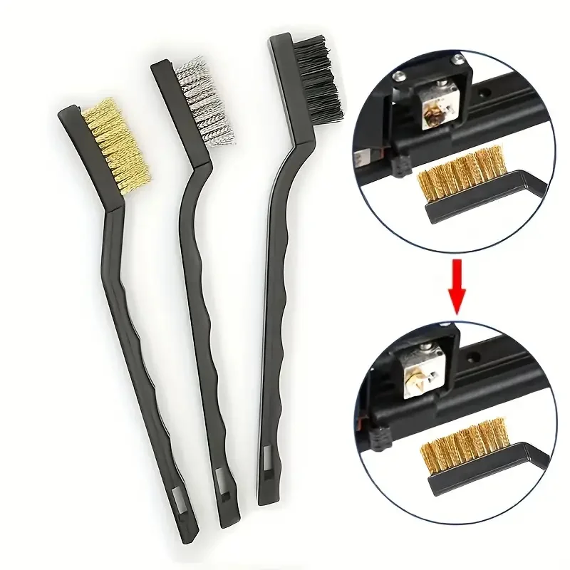 3/9pcsProfessional Stainless Steel/Brass/Nylon Wire Brush Sets, Curved Handle Brush Set For Cleaning Welding Slag & Rust Removal
3/9pcsProfessional Stainless Steel/Brass/Nylon Wire Brush Sets, Curved Handle Brush Set For Cleaning Welding Slag & Rust Removal