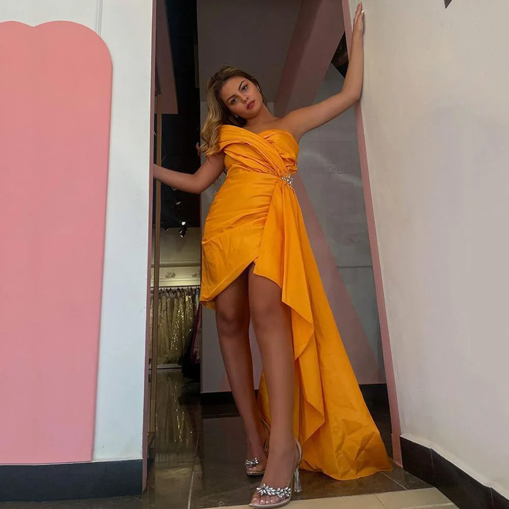 Msikoods Saudi Arabia Orange Prom Dresses One Shoulder Mini Pleats Satin Mermaid Evening Gowns Special occasion Gowns
Msikoods Saudi Arabia Orange Prom Dresses One Shoulder Mini Pleats Satin Mermaid Evening Gowns Special occasion Gowns